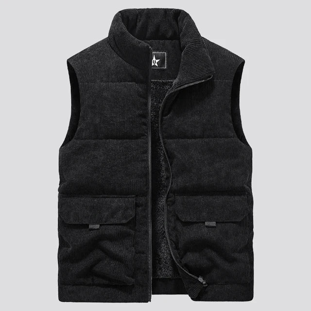 Corduroy Outdoor Sleeveless Jacket