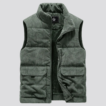 Corduroy Outdoor Sleeveless Jacket