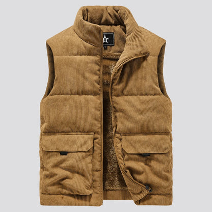 Corduroy Outdoor Sleeveless Jacket