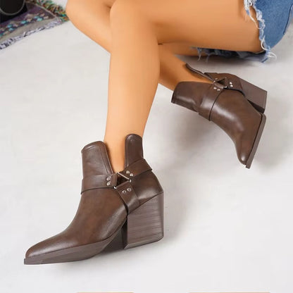 Classic Cowgirl Ankle Boots