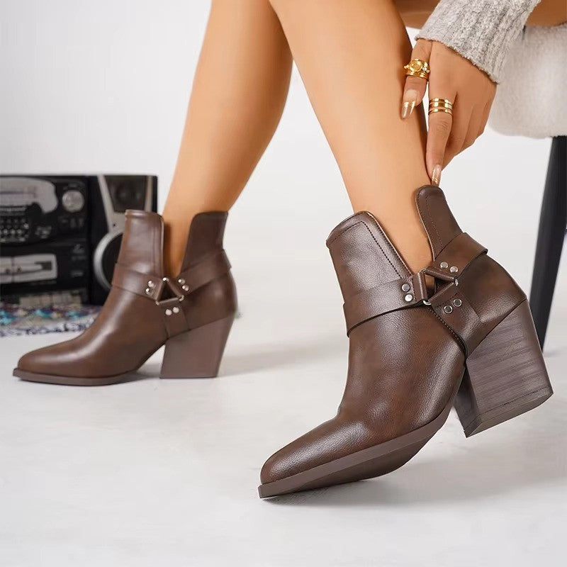 Classic Cowgirl Ankle Boots