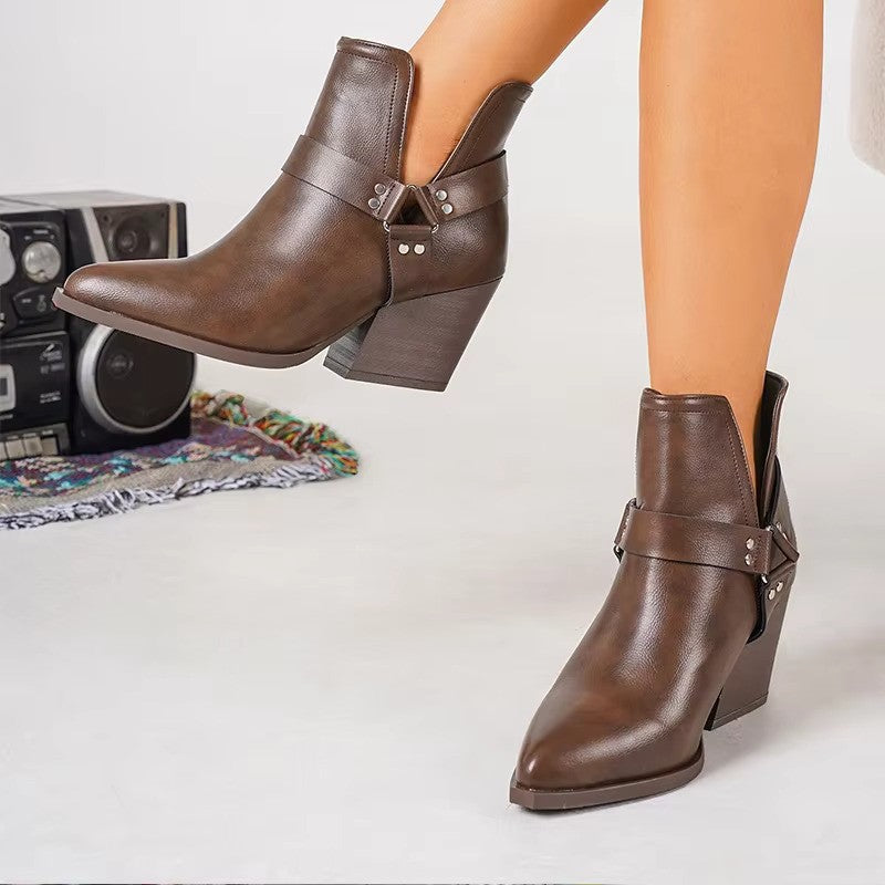 Classic Cowgirl Ankle Boots