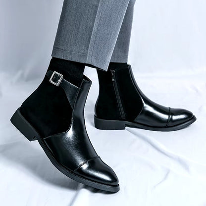 Ricco Milano Vintage Buckle Leather Boots