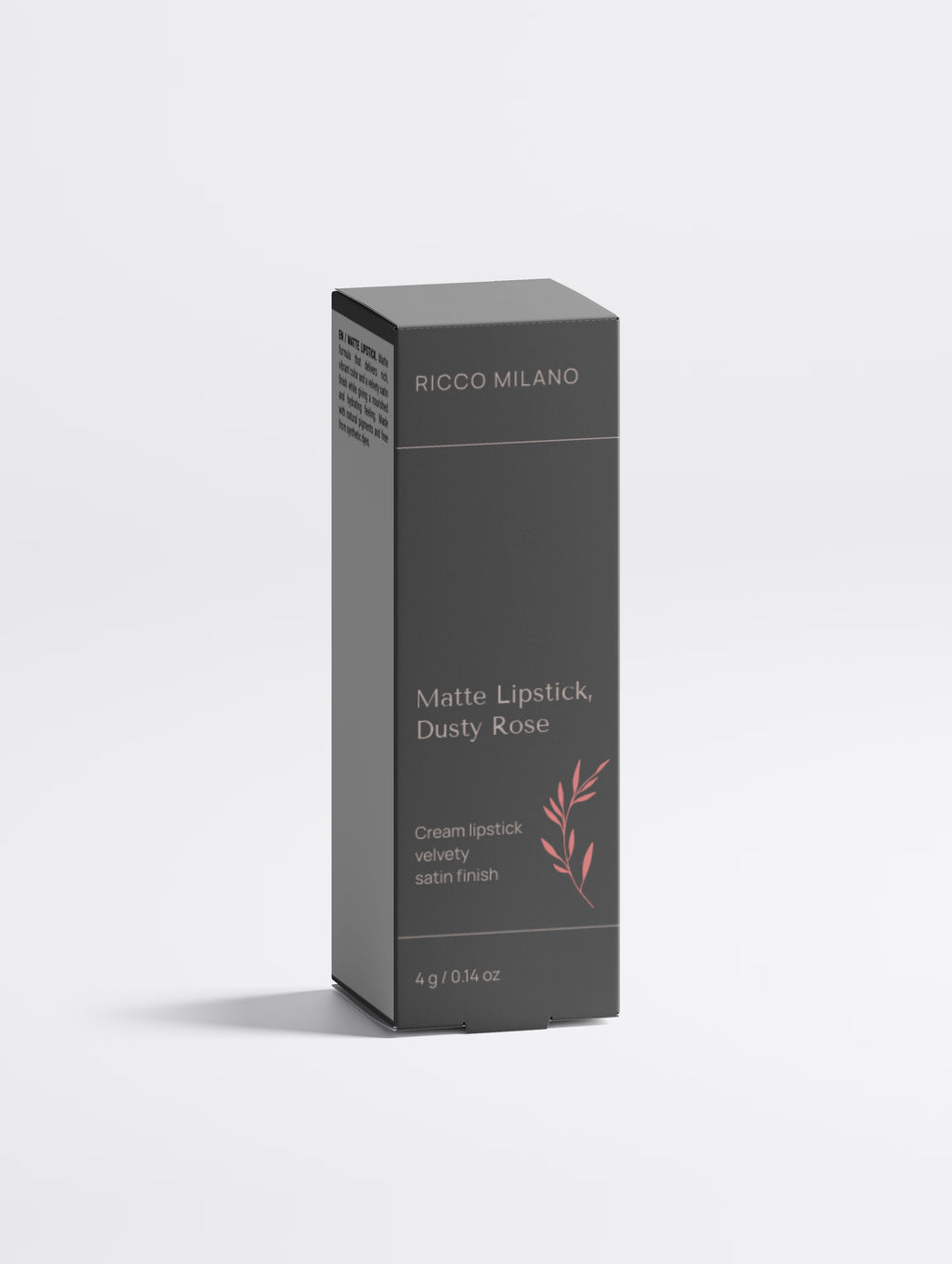 Ricco Milano Matte Lipstick, Dusty Rose